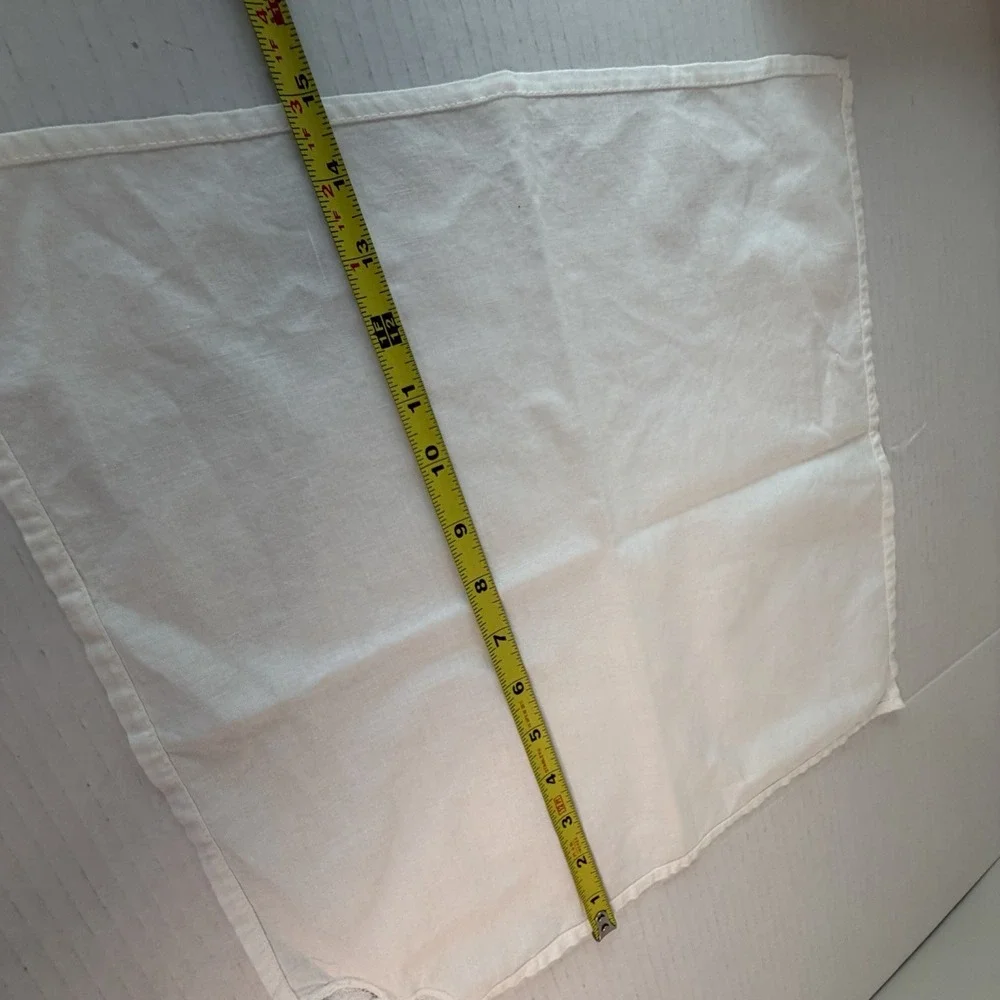 Battenburg Lace Corner Dinner Napkins Set 4 White Cotton Cottagecore 16x16